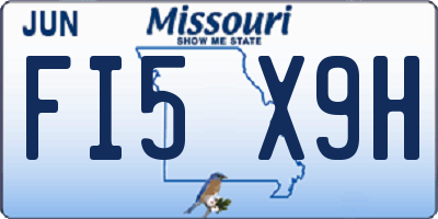 MO license plate FI5X9H