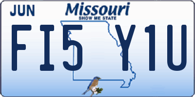 MO license plate FI5Y1U