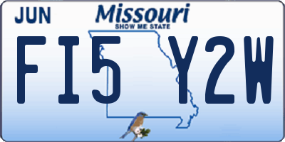 MO license plate FI5Y2W