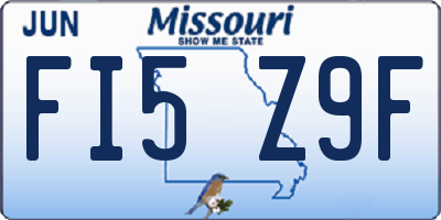MO license plate FI5Z9F