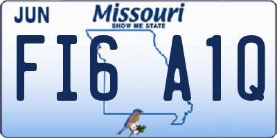 MO license plate FI6A1Q