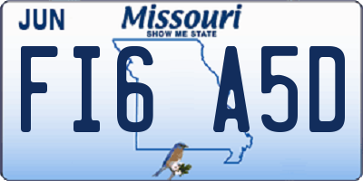 MO license plate FI6A5D