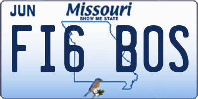 MO license plate FI6B0S