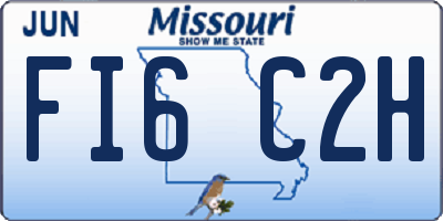 MO license plate FI6C2H