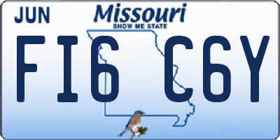 MO license plate FI6C6Y