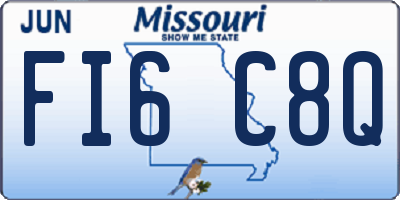 MO license plate FI6C8Q