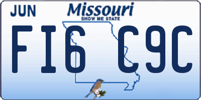 MO license plate FI6C9C