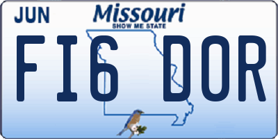 MO license plate FI6D0R