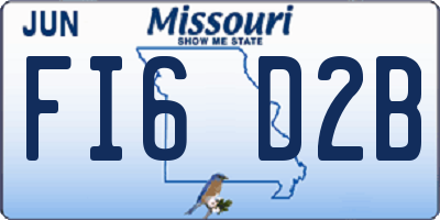 MO license plate FI6D2B