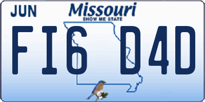 MO license plate FI6D4D