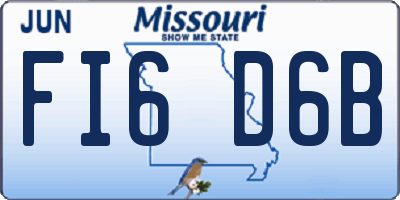MO license plate FI6D6B