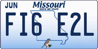 MO license plate FI6E2L