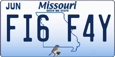 MO license plate FI6F4Y