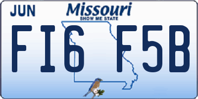 MO license plate FI6F5B