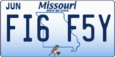 MO license plate FI6F5Y
