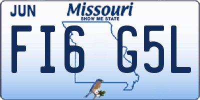 MO license plate FI6G5L