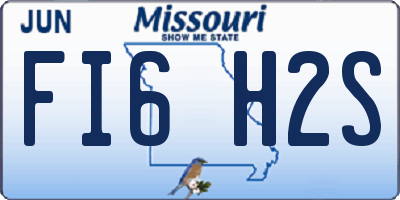 MO license plate FI6H2S