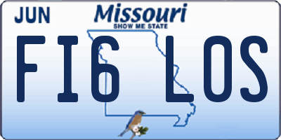 MO license plate FI6L0S