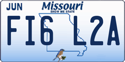 MO license plate FI6L2A