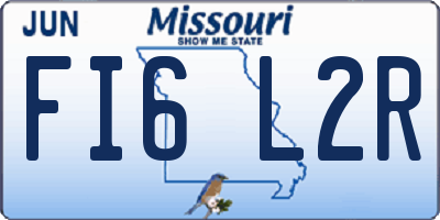 MO license plate FI6L2R