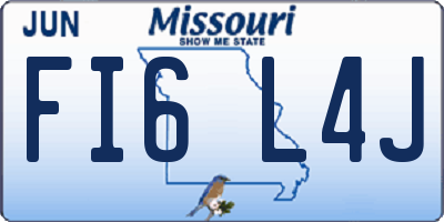 MO license plate FI6L4J