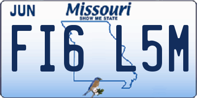 MO license plate FI6L5M