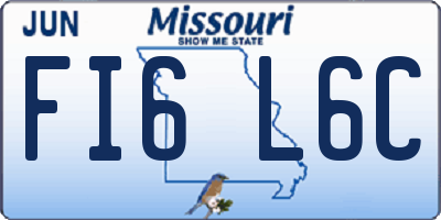 MO license plate FI6L6C