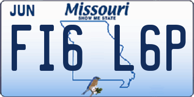 MO license plate FI6L6P