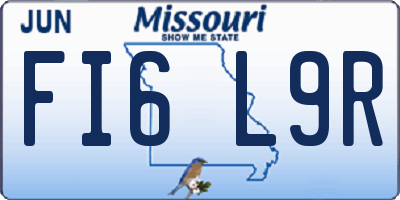 MO license plate FI6L9R