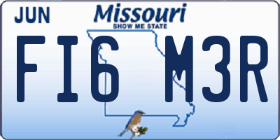 MO license plate FI6M3R