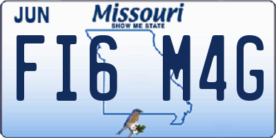 MO license plate FI6M4G