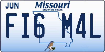 MO license plate FI6M4L