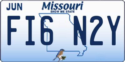 MO license plate FI6N2Y