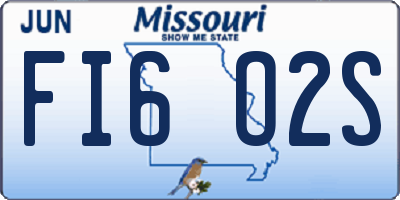 MO license plate FI6O2S