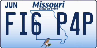 MO license plate FI6P4P