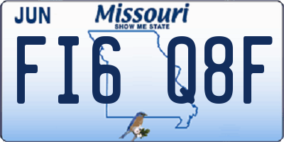 MO license plate FI6Q8F