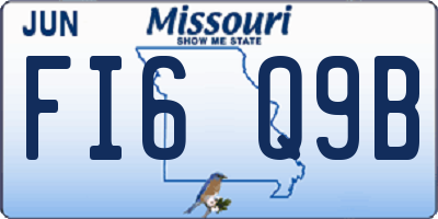 MO license plate FI6Q9B