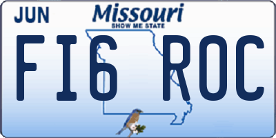 MO license plate FI6R0C
