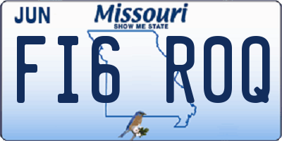 MO license plate FI6R0Q