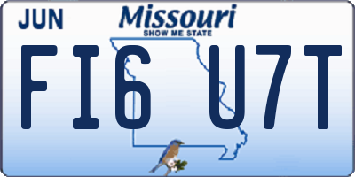 MO license plate FI6U7T