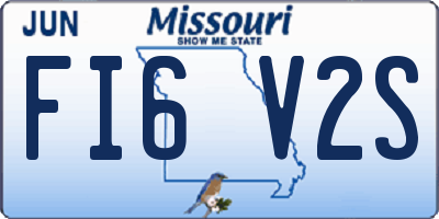 MO license plate FI6V2S