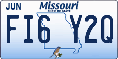 MO license plate FI6Y2Q