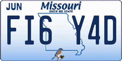 MO license plate FI6Y4D
