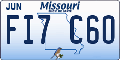 MO license plate FI7C6O