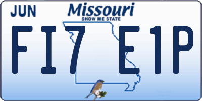 MO license plate FI7E1P