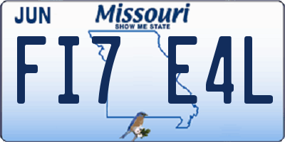 MO license plate FI7E4L