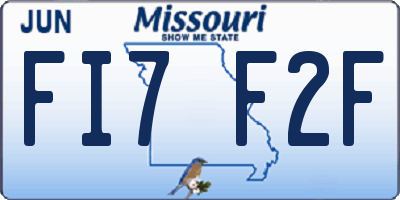 MO license plate FI7F2F