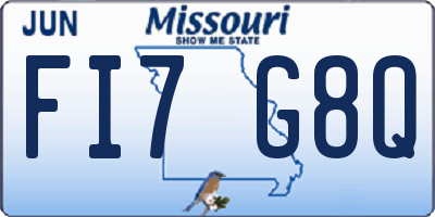 MO license plate FI7G8Q