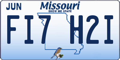 MO license plate FI7H2I