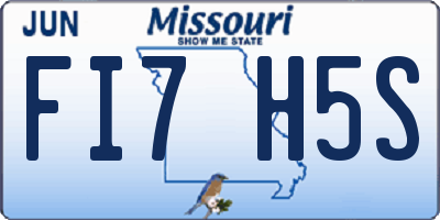 MO license plate FI7H5S